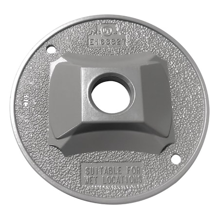 Sigma Engineered Solutions Electrical Box Cover, Round, Metal Die-Cast, Cluster, Lampholder Cover 14381